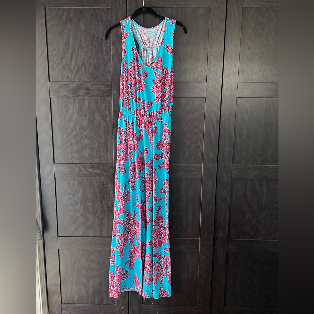 Lilly Pulitzer Vibrant Floral Maxi Dress Small